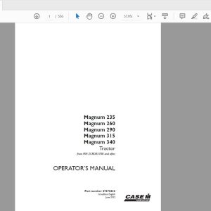 Case IH Tractor Magnum 235 260 290 315 340 Operators Manual47378333 1