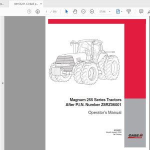 Case IH Tractor Magnum 255 Tractor Emerging Market Operators Manual84163221 1