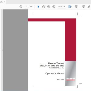 Case IH Tractor Maxxum 5120 5130 5140 and 5150 Operators Manual9 27315 1