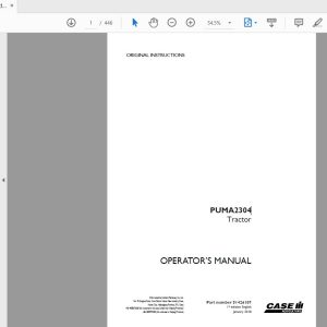 Case IH Tractor PUMA2304 Operators Manual51426107 1