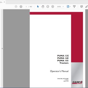 Case IH Tractor PUMA 125140155 Operators Manual87721907 1