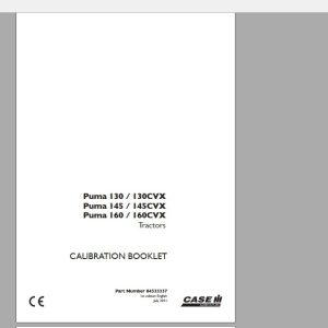 Case IH Tractor Puma 130 130CVX 145 145CVX 160 160CVX Operators Manual84533337 1