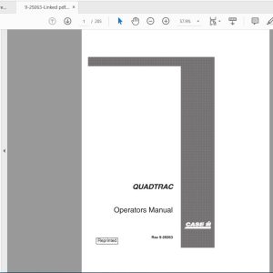 Case IH Tractor Quadtrac 9370 9380 9390 Operators Manual9 29263 1