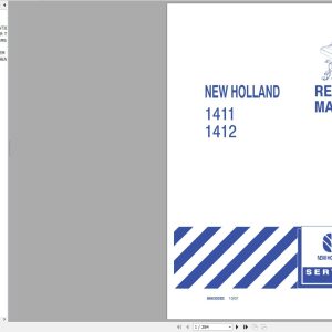 New Holland 1411 1412 Disc Mower conditioner Repair Manual86630282 1