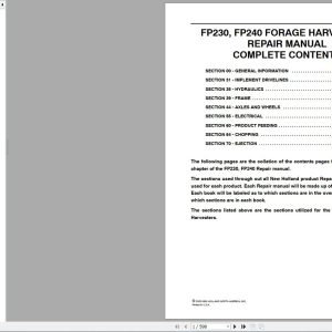 New Holland FP230 FP240 Repair Manual86900642 1
