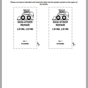 New Holland Skid Steer LS180 LS190 Repair Manual87036989 1