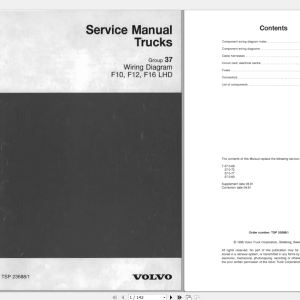 Volvo Truck F10 F12 F16 LHD Wiring DiagramTSP 23688 1 1