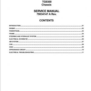 Ag Chem TG9300 TerraGator Chassis Service Manual79034147A 1