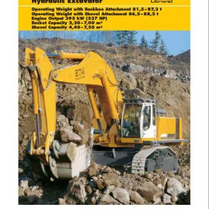 Liebherr Crawler Excavator R974B Litronic Operators Manual 1