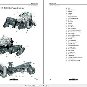 Liebherr Mining Truck T264 533001025330010653300108 00110 Service Manual 1