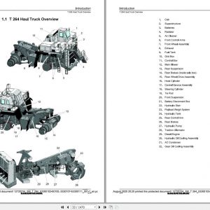 Liebherr Mining Truck T264 53300103 001055330107 53300111 Service Manual 1