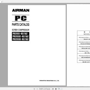 Yanmar Airman Screw Compressor PDS265SSCSD Parts Catalog 1