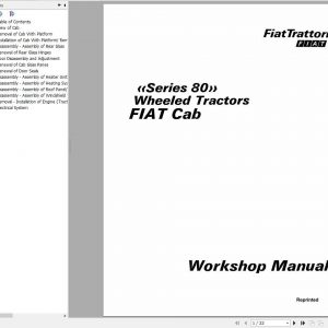 Fiat Trattori Series 80 Wheel Tractors Cab Workshop Manual06910060 1