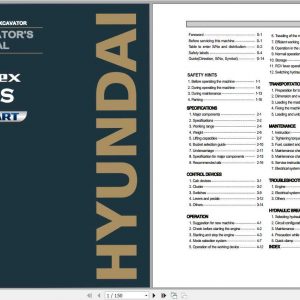 Hyundai Hydraulic Excavator Robex 130S Operator Manual9UN3 30080 1