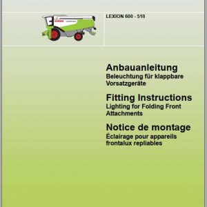 Claas Combines LEXION 600 510 Fitting Instruction FR DE EN RU 2