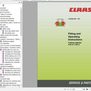 Claas Lexion 580 510 Operators Manual 1