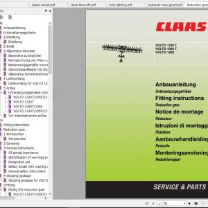 Claas Tedders VOLTO 1050 1300 1320 Fitting Instruction 2