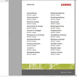 Claas Tractor ARION 400 Fitting Instruction FR DE EN RU 1