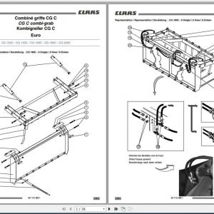 Claas Tractor CG C Combi grab Fitting Instruction 1