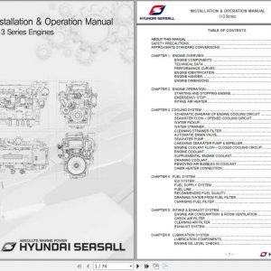 Hyundai SeasAll L13 Series Engines Installation Operation Manual 1