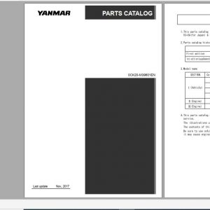 Yanmar Wheel Loader V3 5A V3 5B V4 5B V5 B Parts Catalog 0CK20 M39601EN 1