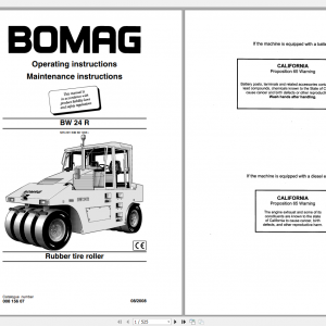 Bomag Rubber Tire Roller BW 24 R Operating Instructions 08 2008 00815607 1