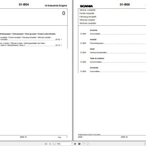Scania Industrial Engine DC12 Part Catalogue 2006 SV EN 1
