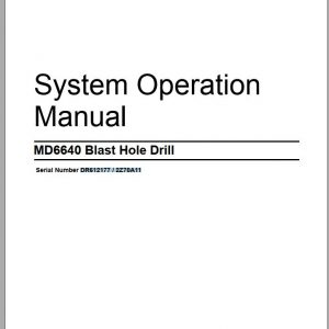 CAT MD6640 2Z70A11 Rotary Blasthole Drills Operation Manual BI012504 2013 1
