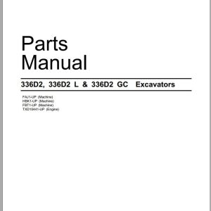 CAT Excavators 336D2 L GC Parts Manual 10.2015
