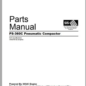 CAT Pnematic Compactor PS 360C Parts Manual KEBP0302 20 2009