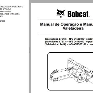 Bobcat Trencher LT213 LT313 LT414 Operation Maintenance Manual 6902546 PT