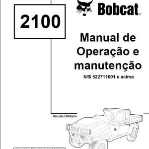 Bobcat Utility 2100 Operation Maintenance Manual 6901986 PT