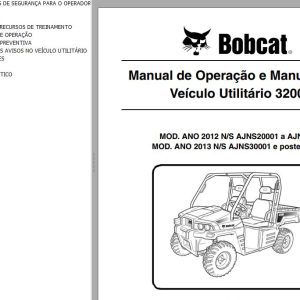 Bobcat Utility 3200 Operation Maintenance Manual PT