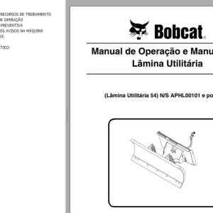 Bobcat Utility Blade 54 Operation Maintenance Manual 6990065 PT