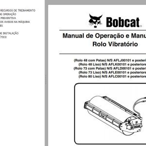 Bobcat Vibratory Roller 48 73 80 Operation Maintenance Manual 6987312 PT