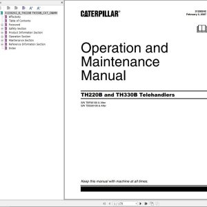 CAT Telehandler TH220B Operation And Maintenance Manual