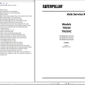 CAT Telehandler TH255C Service Manual