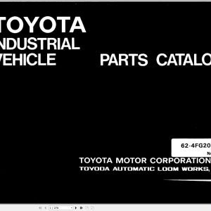 Toyota Forklift 62 4FG20 62 4FG23 62 4FG25 Parts Catalog