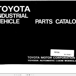Toyota Forklift FDT25 Parts Catalog