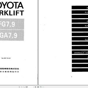 Toyota Forklift FG7 FG9 FGA7 FGA9 Parts Catalog EN JP