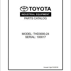 Toyota Forklift THD3000 24 Parts Catalog