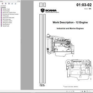 Scania Industrial and Marine Engines 12 Litre Engine Service Repair Manual
