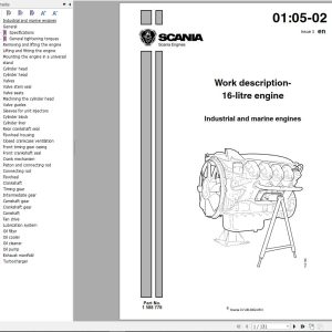 Scania Industrial and Marine Engines 16 Litre Engine Service Repair Manual
