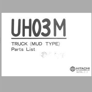 023 Hitachi Hydraulic Excavator UH03M Parts List P151 1 1 EN JP