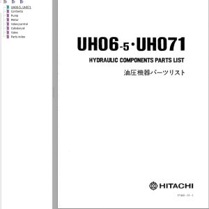 076 Hitachi Hydraulic Excavator UH071 Parts Catalog EN JP