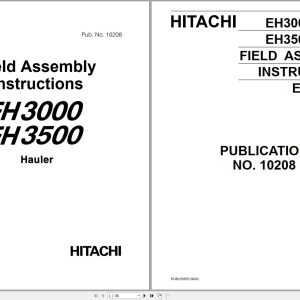 Hitachi Rigid Dump Truck EH3000 EH3500 Field Assembly Instructions