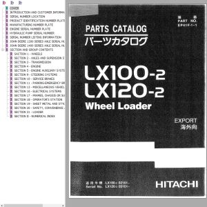 Hitachi Wheel Loader LX120 2 Parts Catalog EP41F 1 1 EN JP