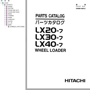 Hitachi Wheel Loader LX30 7 Parts Catalog E302991 H0010 1 EN JP