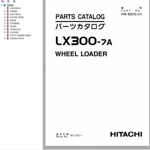 Hitachi Wheel Loader LX300 7A Parts Catalog PW 682GH EN JP