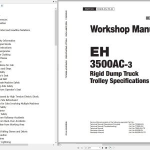 Hitachi Rigid Dump Truck EH3500AC 3 Workshop Manual